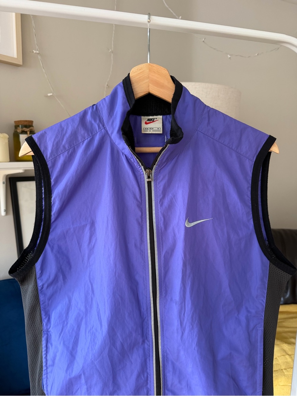 Nike Vintage Purple Sleeveless Nylon Vest Packable